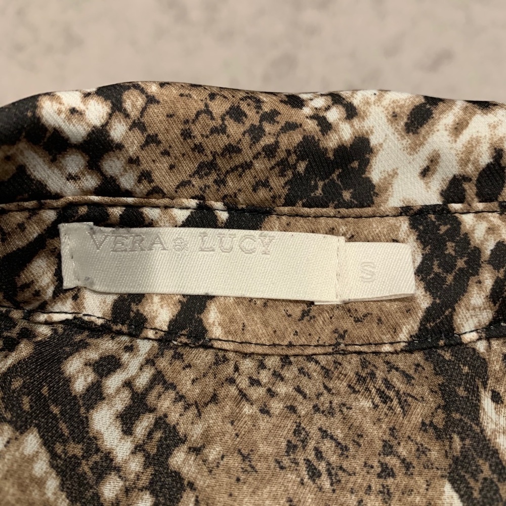 Snake Skin Button Down Dress - Picture 3 of 5
